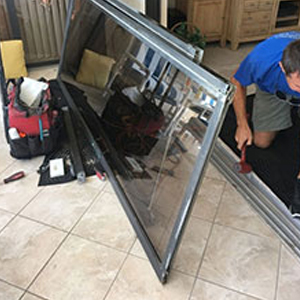 sliding glass door frame repair Princeton
